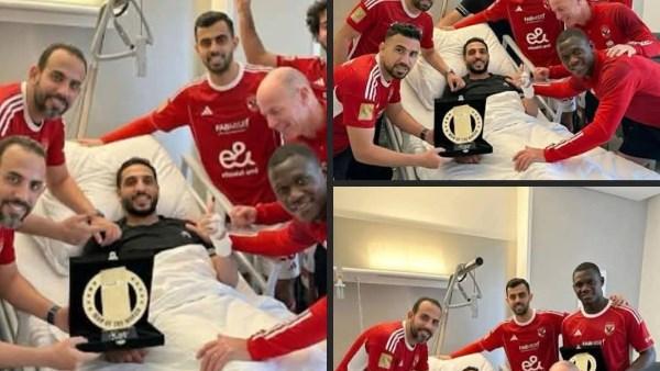 لاعبو الأهلي يزورون كريم فؤاد في المستشفى بعد إصابته 