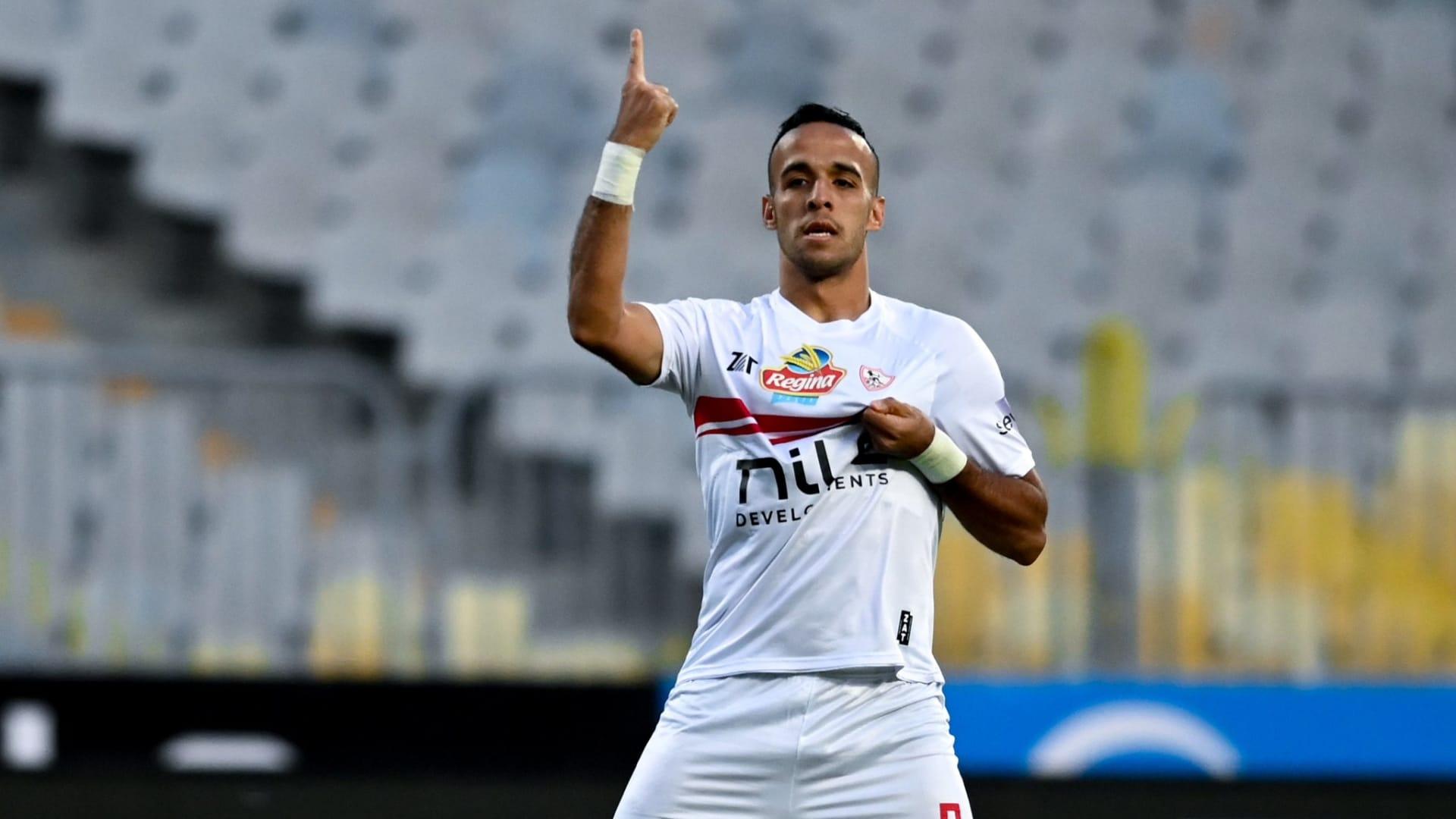 إصابة ناصر منسي في مباراة الزمالك.