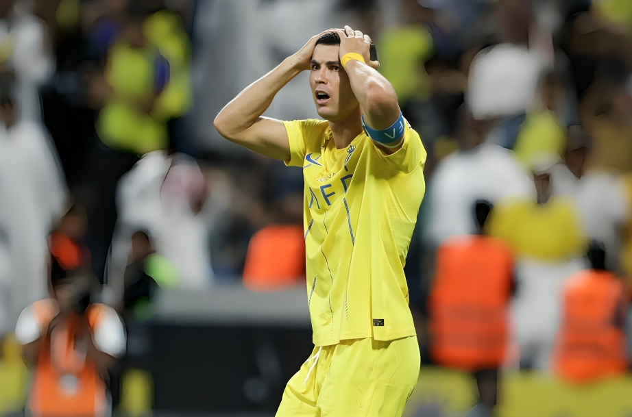 كريستيانو رونالدو خلال إحدى مباريات نادي النصر السعودي.