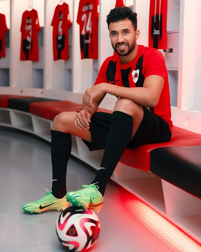 محمود تريزيجيه خلال مباراة الريان ضد الغرافة في نهائي كأس أمير قطر 2025.