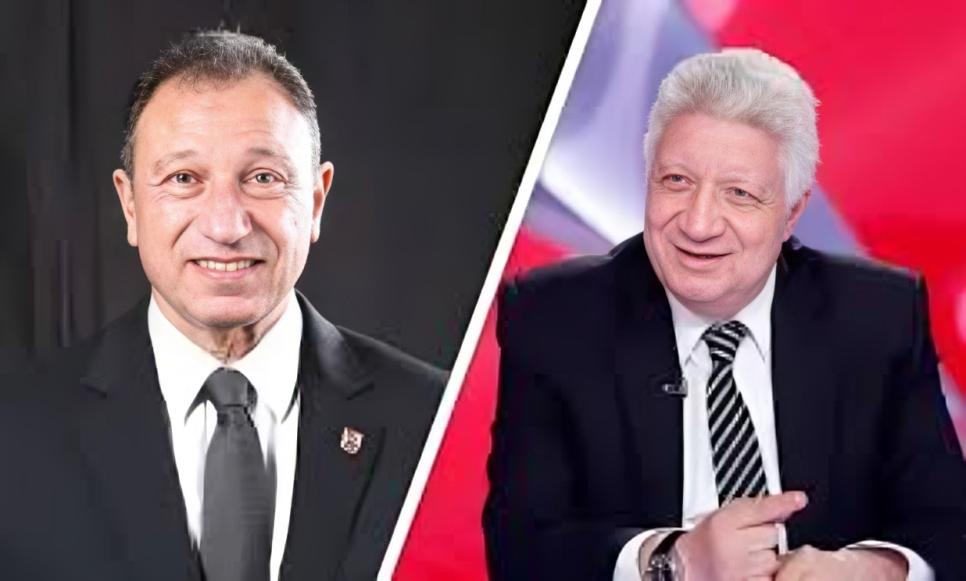 الخطيب ومنصور بعد التصالح بين الأهلي والزمالك.