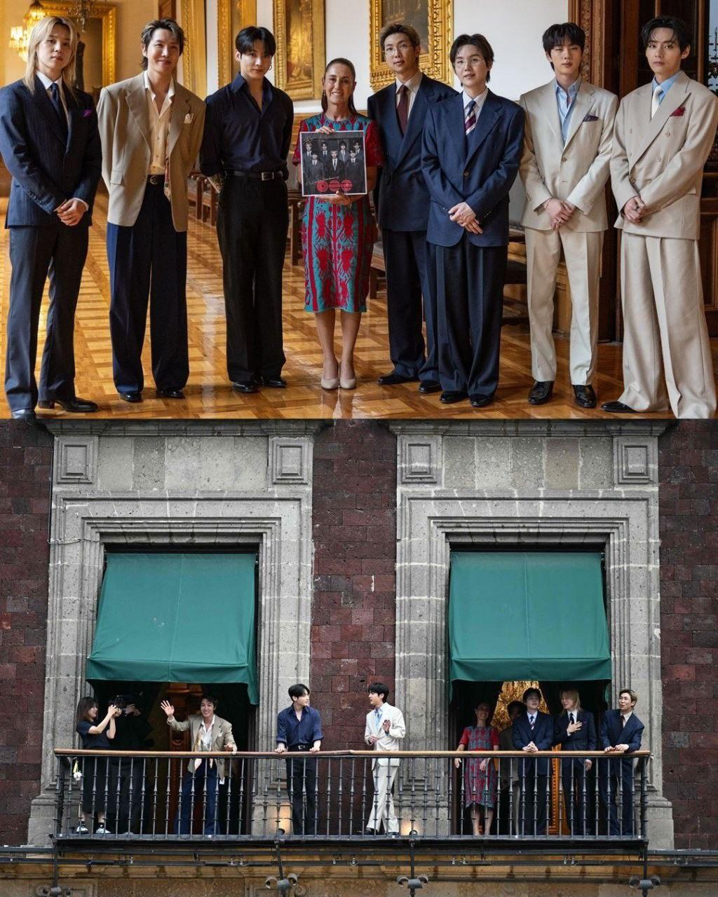 BTS meeting the President of Mexico