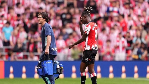 إصابة نيكو ويليامز خلال مباراة أتلتيك بلباو وفالنسيا في الدوري الإسباني