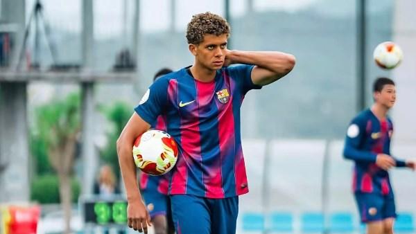 سهام صالح تشيد بموهبة حمزة عبد الكريم لاعب برشلونة تحت 19 عامًا بعد تألقه في كأس الأبطال 