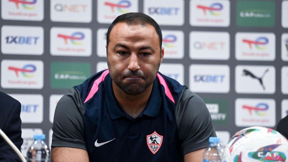  أحمد عبد الرؤوف خلال مؤتمر صحفي قبل مباراة الزمالك وزيسكو