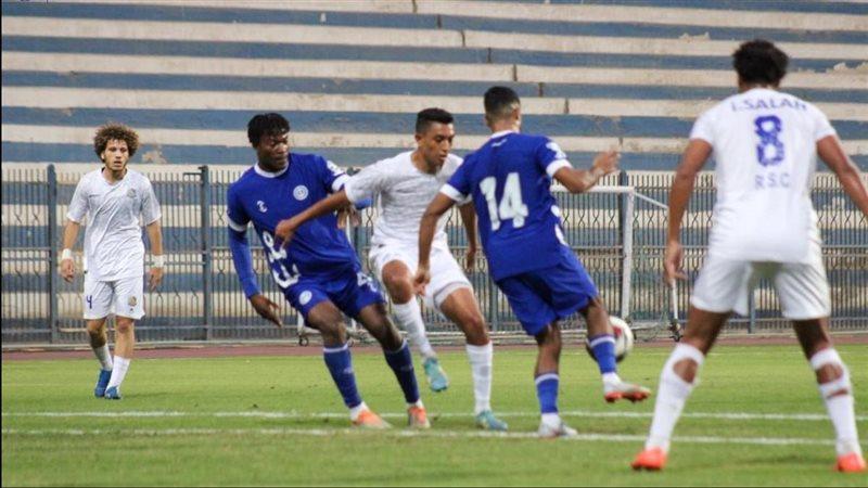 احتفال لاعبي الترسانة بعد تسجيل هدف الفوز في مرمى راية