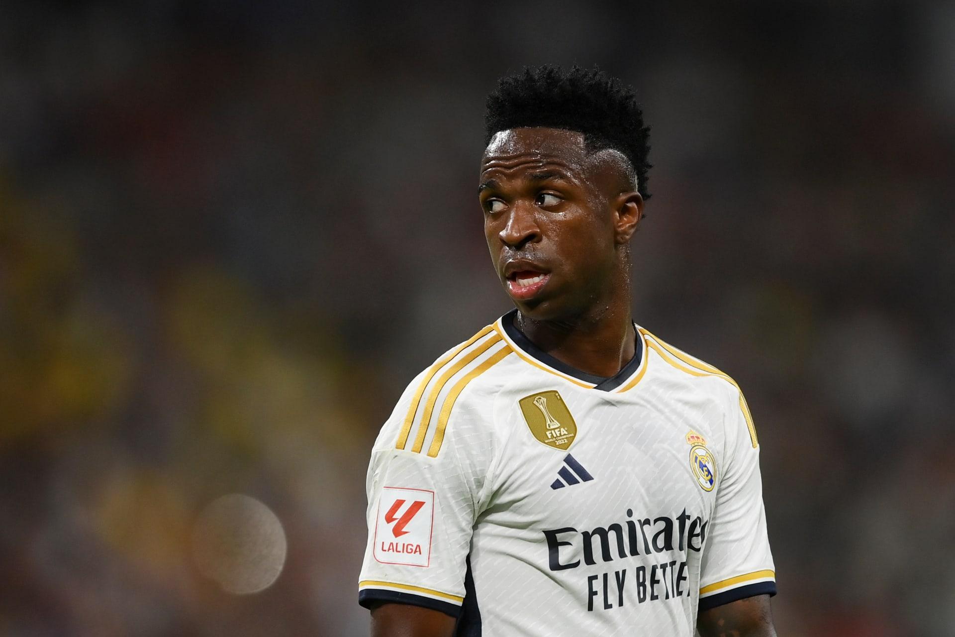 فينيسيوس جونيور يحتفل بعد تمريرة حاسمة لريال مدريد