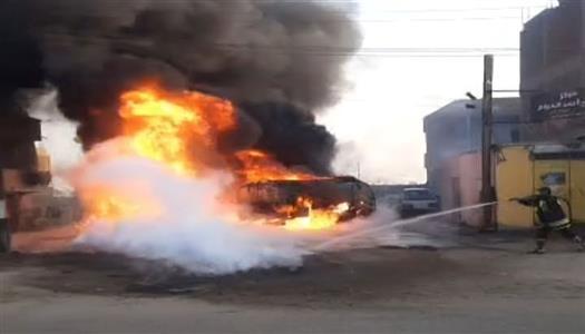 السيطرة على حريق محطة وقود في الشرقية دون إصابات