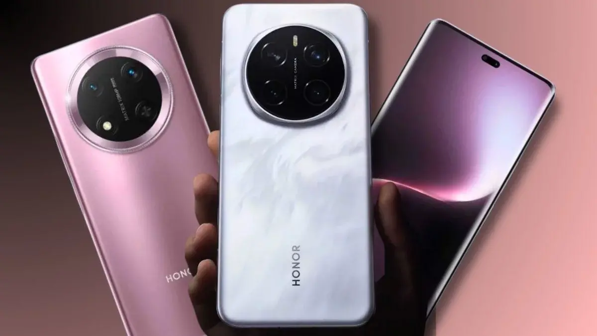 عرض أمامي لهاتف HONOR Magic 8 Ultra بتصميم نحيف وكاميرا خلفية بارزة