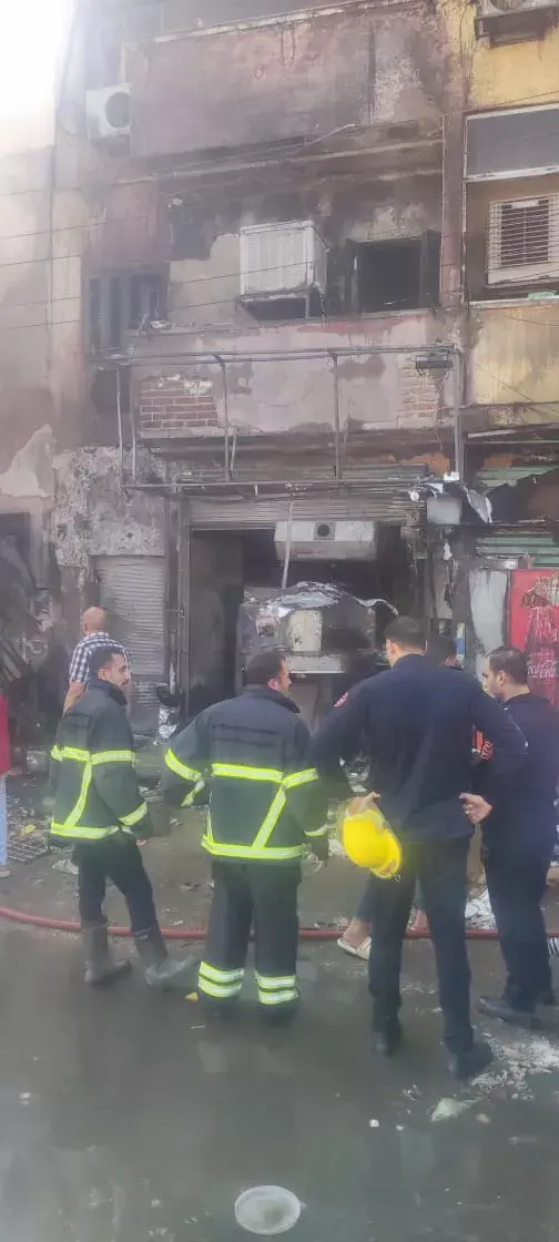 قوات الحماية المدنية تسيطر على حريق ضخم في مخبز أفرنجي بعد انفجار أسطوانة بوتاجاز في أسوان