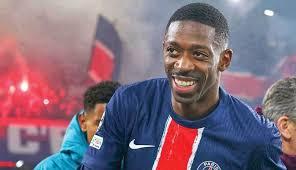 عثمان ديمبيلي خلال تدريبات باريس سان جيرمان قبل عودته من الإصابة.