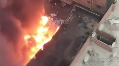 رجال الإطفاء يسيطرون على حريق داخل محطة كهرباء في بولاق الدكرور