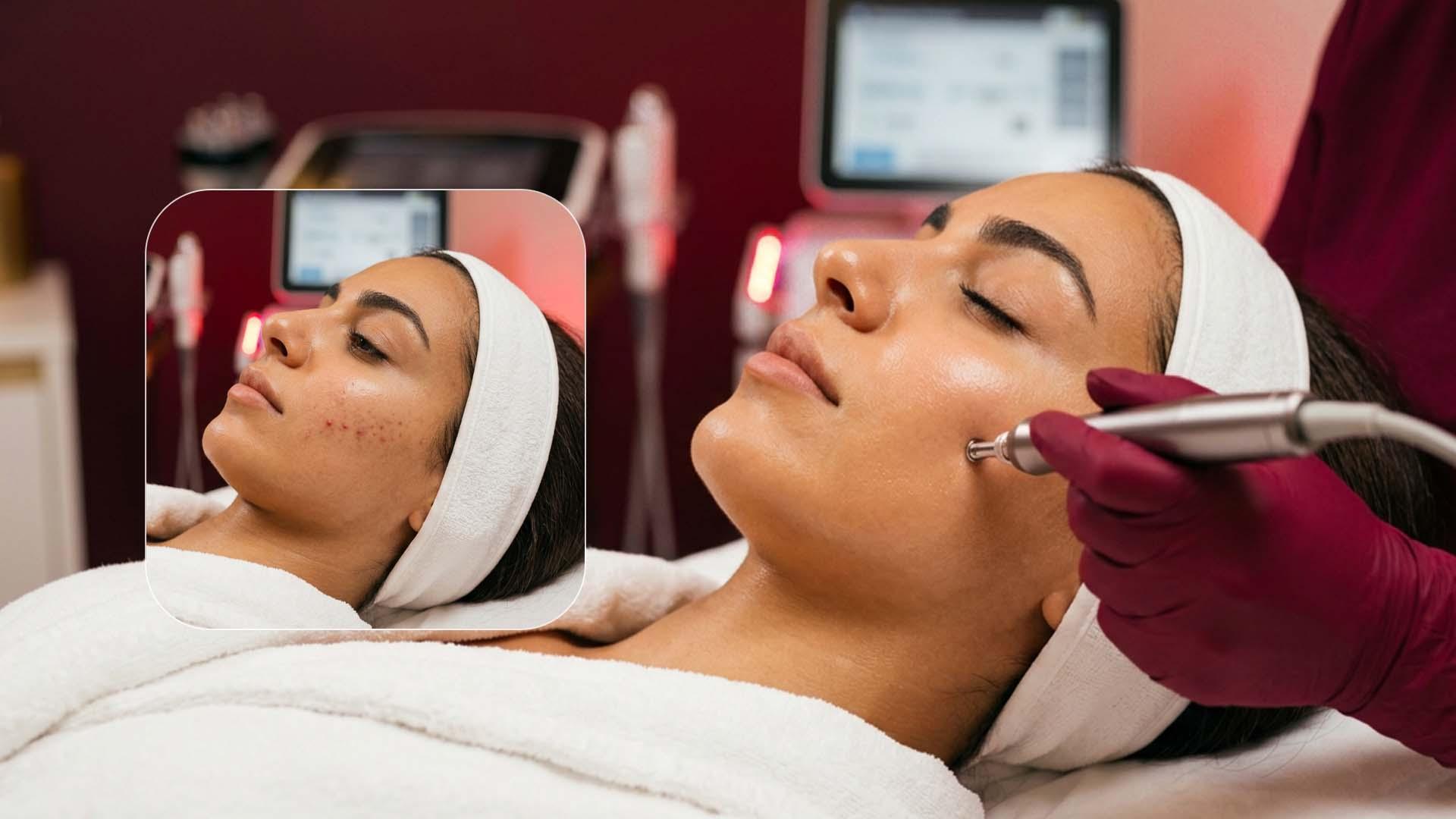 علاج حب الشباب وآثاره والتصبغات والندبات في عيادة ماجينتا للجلدية والتجميل