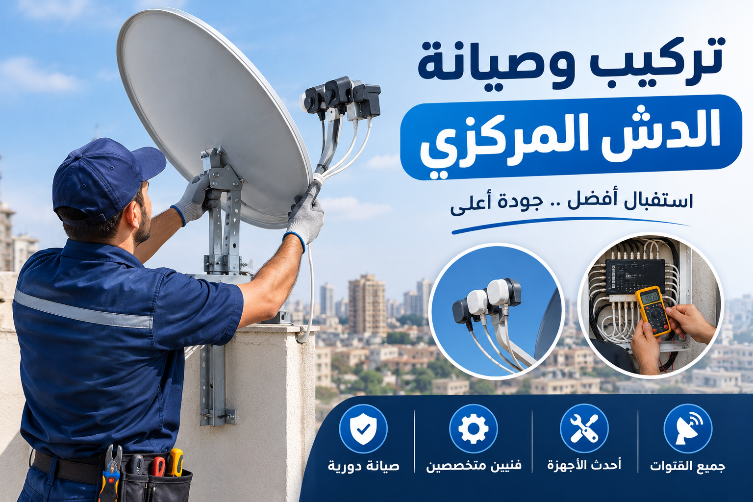تركيب وصيانة الدش