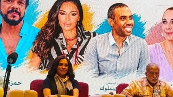 سلاف فواخرجي خلال ندوة أهمية ذوي القدرات الخاصة في السينما والفن بملتقى أولادنا