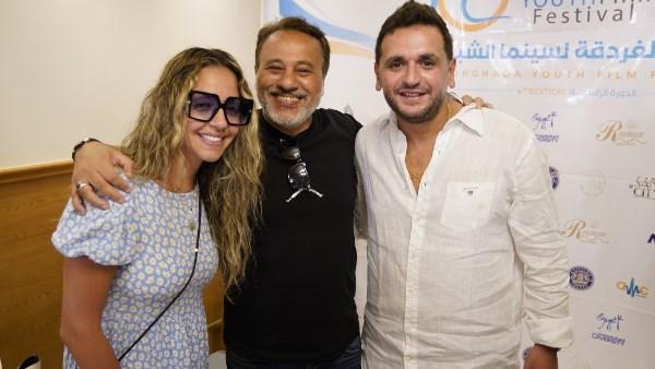مصطفى خاطر خلال ندوة تكريمه في مهرجان الغردقة لسينما الشباب