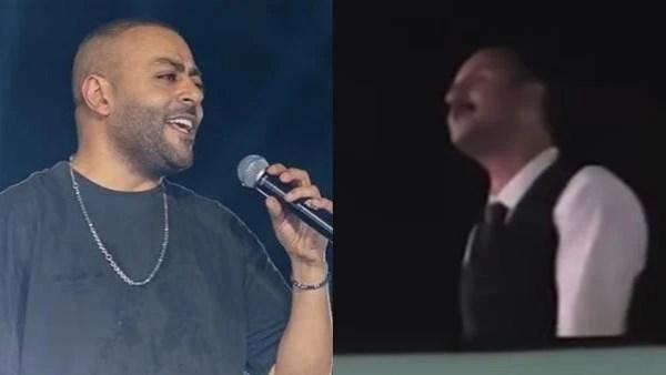 طه ناير يتفاعل مع أغاني تامر عاشور خلال الحفل بعد تصدر قصته مواقع التواصل الاجتماعي