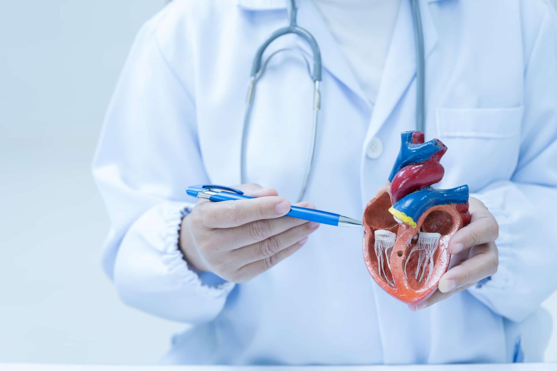 Open heart surgery performed by a cardiac surgery team